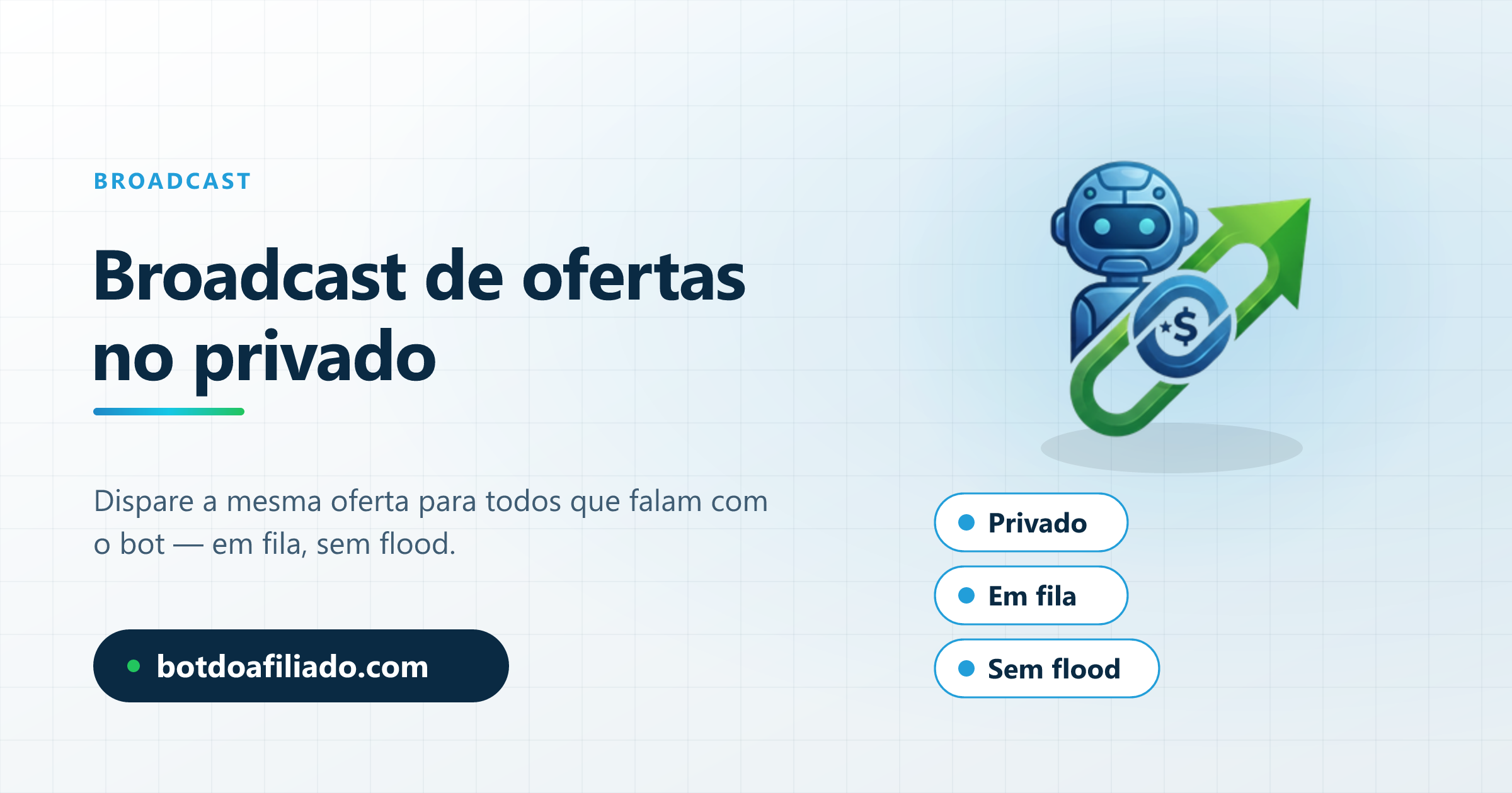Broadcast de ofertas no privado do Telegram, em fila e sem flood, com o Bot do Afiliado