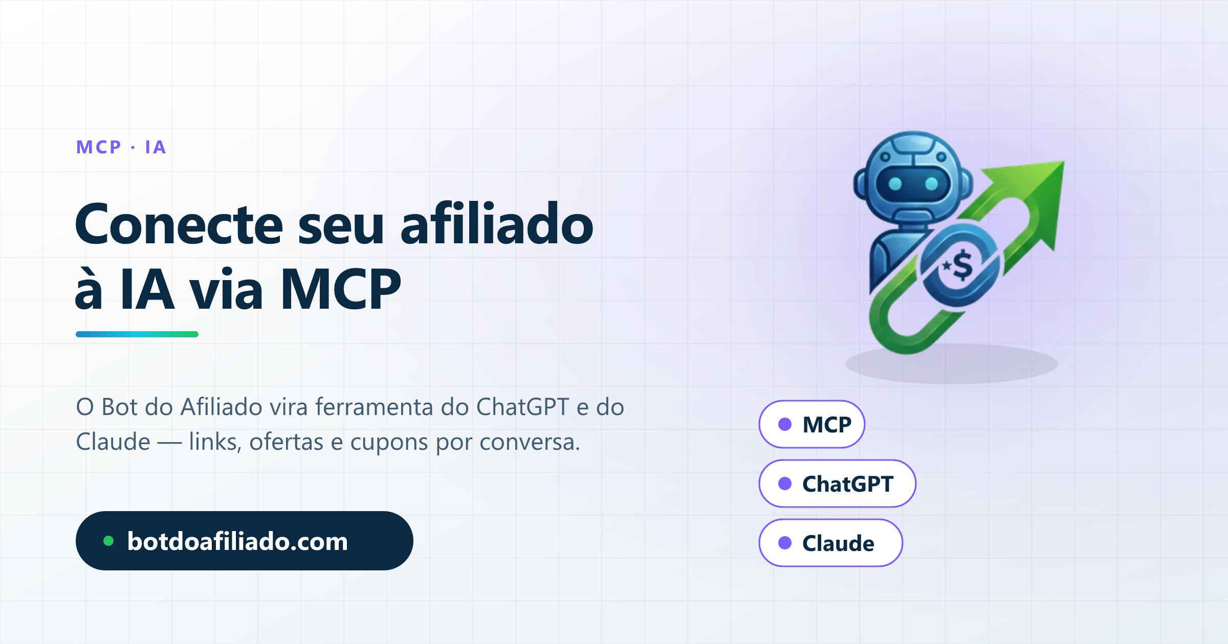 Conectar o Bot do Afiliado à IA via MCP — links, ofertas e cupons por conversa no ChatGPT/Claude