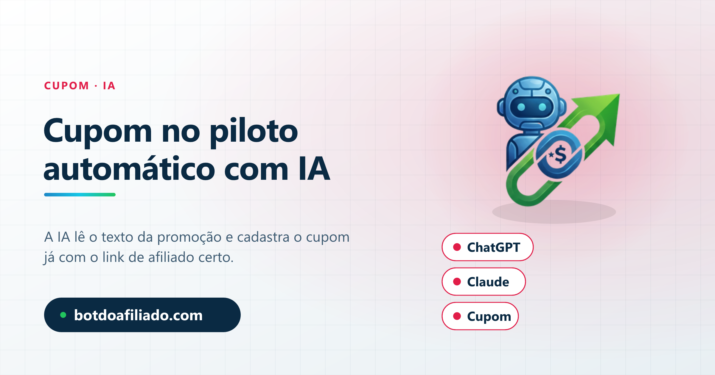 Cadastrar cupom no piloto automático com IA (ChatGPT/Claude) já com o link de afiliado