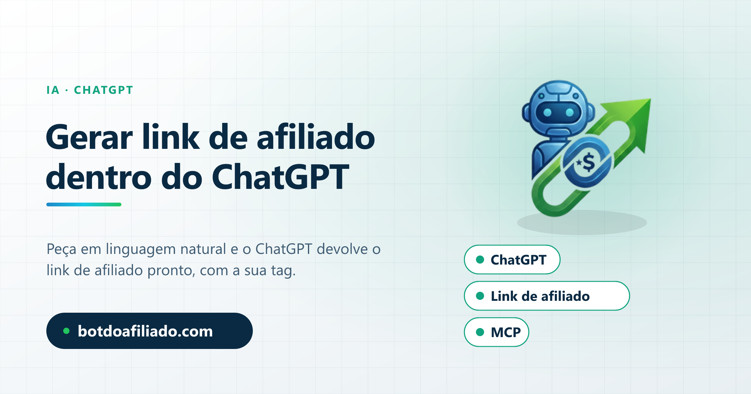 Gerar link de afiliado dentro do ChatGPT em linguagem natural, com a sua tag